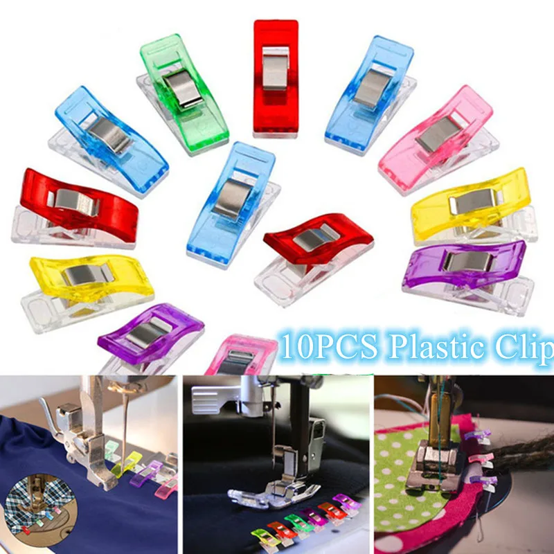 

10PCS DIY Hemming Plastic Clip Multifunctional Sewing Accessories Office Supplies Embroidery Machine Cross Stitch