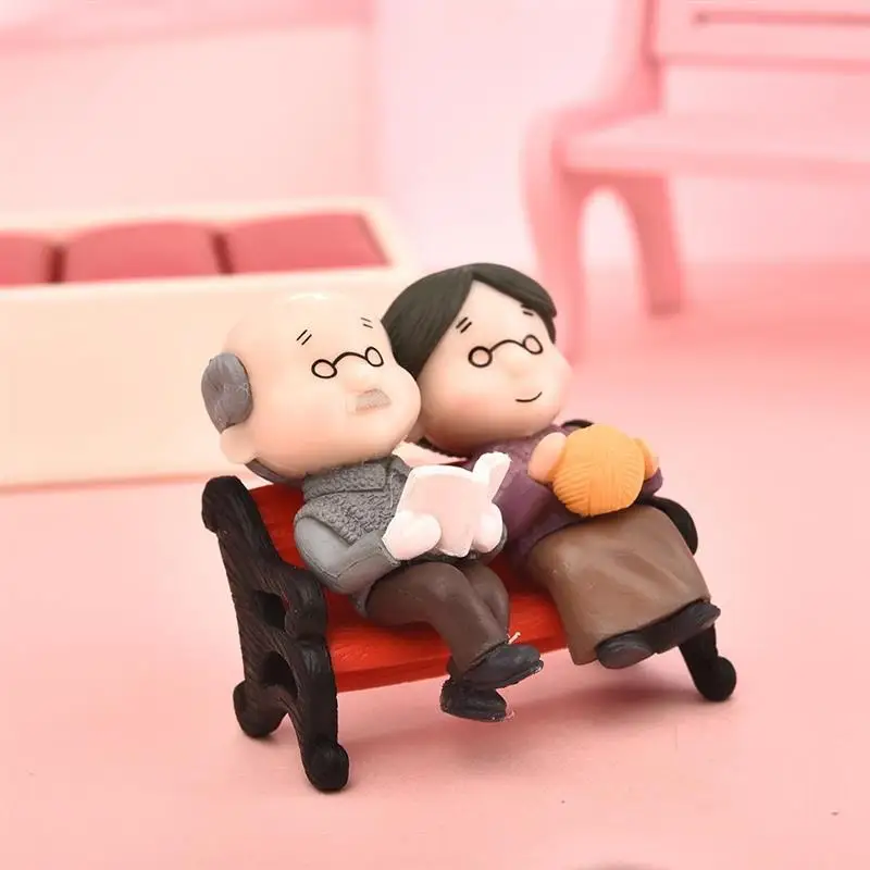 3 шт./компл. фигурки стул книга дедушка старая пара DIY мини-Сказочный Сад кукла с