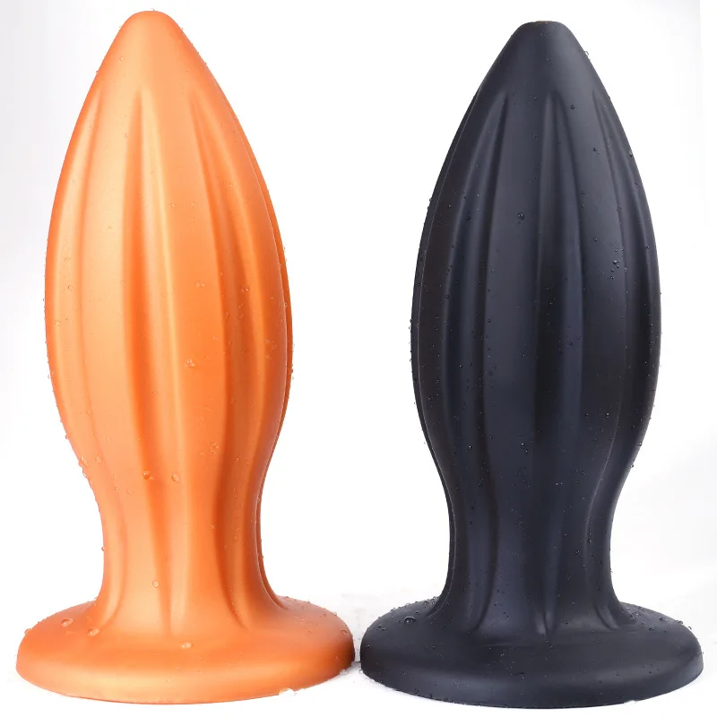 Анальная пробка из мягкого жидкого силикона супер толстого яйцевидной формы, фистинг сталион, мастурбационное устройство, секс продукт.