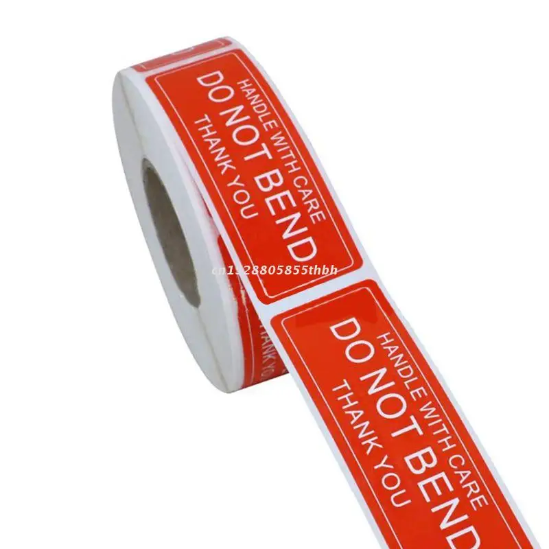 

150 & 500Pcs/Roll Warning Sticker Handle With Care DO NOT BEND 2.5x7.5cm Packaging Remind Labels
