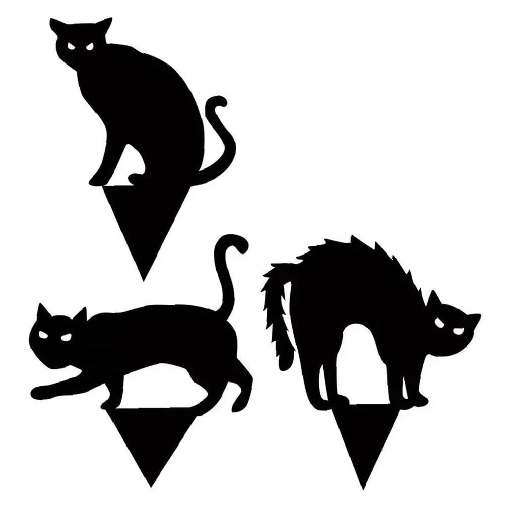 

Реквизит для Хэллоуина силуэт черного кота Хэллоуин двор знак лужайка ставки ужасов товары для вечеринки интересное украшение на Хэллоуин