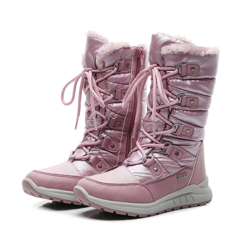 

NEW Fashion 1pair Waterproof Snow Boots Ski Children Boot girl Leather Winter Warm Kid girl Boot