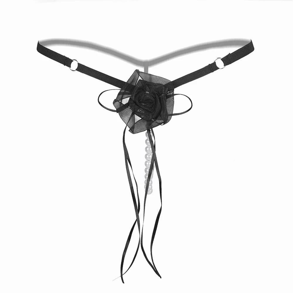 Розовые трусики сексуальное жемчужное нижнее белье с заниженной талией