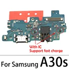 Док-станция для Samsung Galaxy A30S A307 A307F, разъем Micro USB, зарядное устройство, шлейф, плата микрофона