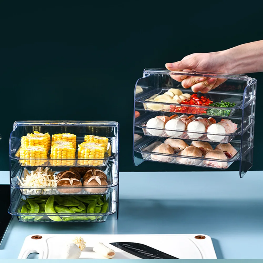 

1 set of Household Multi-layer Tray Storage Shelf Kitchen Food Storage Shelf