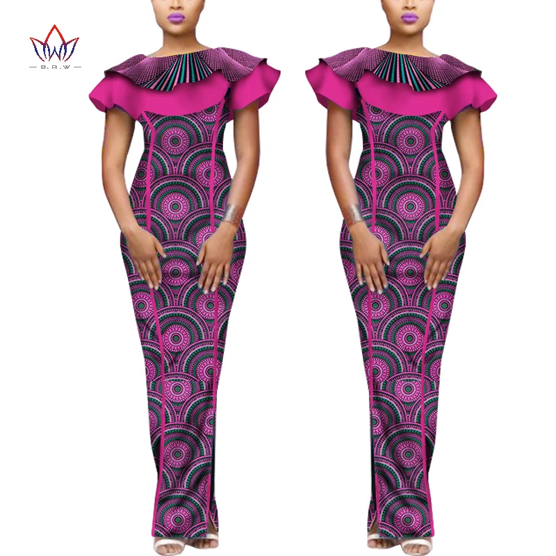 Летнее женское платье макси без рукавов африканская мода Анкары головной платок