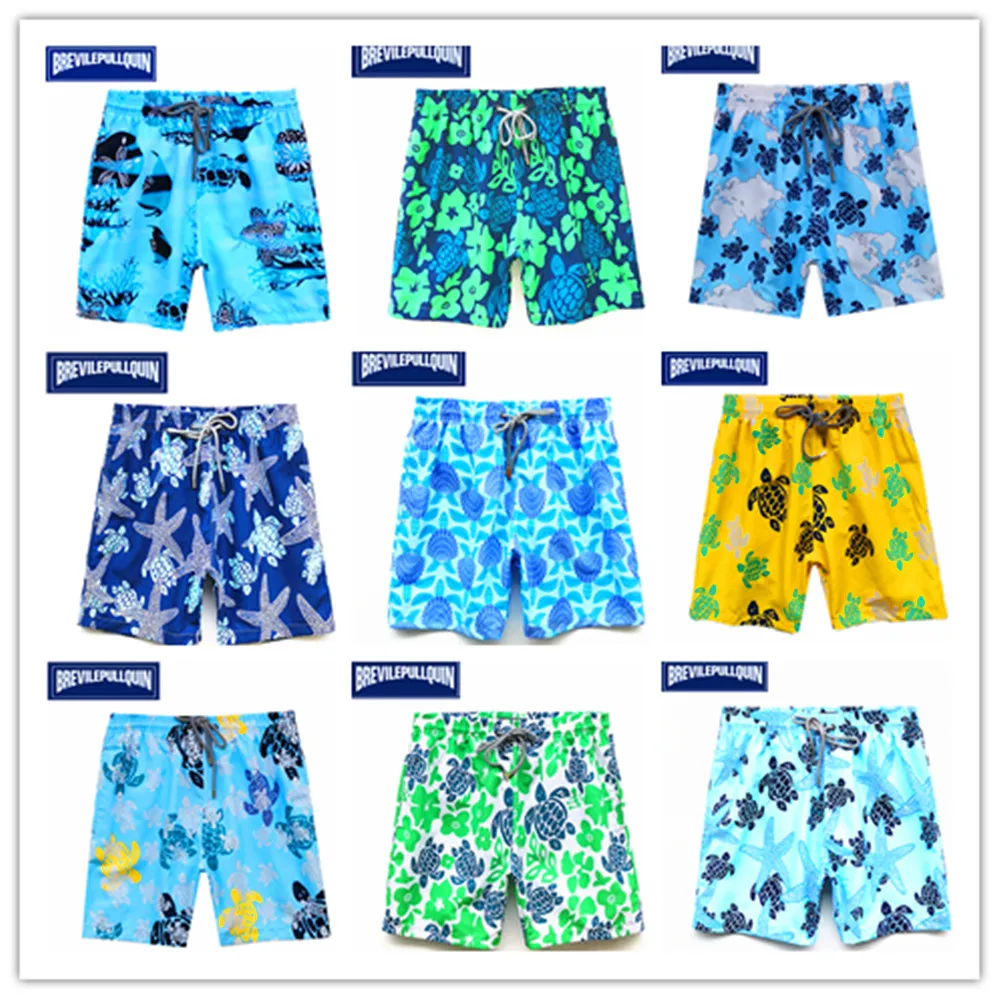 

2021 Bermuda Brand Fashion Brevilepullquin Skateboard Boardshorts Men Turtles Vilebre Beach Board Shorts Swimwear 100% Quick Dry
