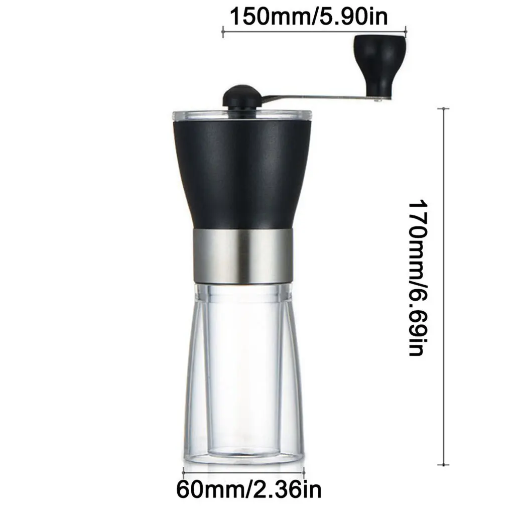 

Handshake Wear-resistant Stainless Steel Manual Grinder Space-saving Ceramic Core Coffee Bean Water-washable Grinder