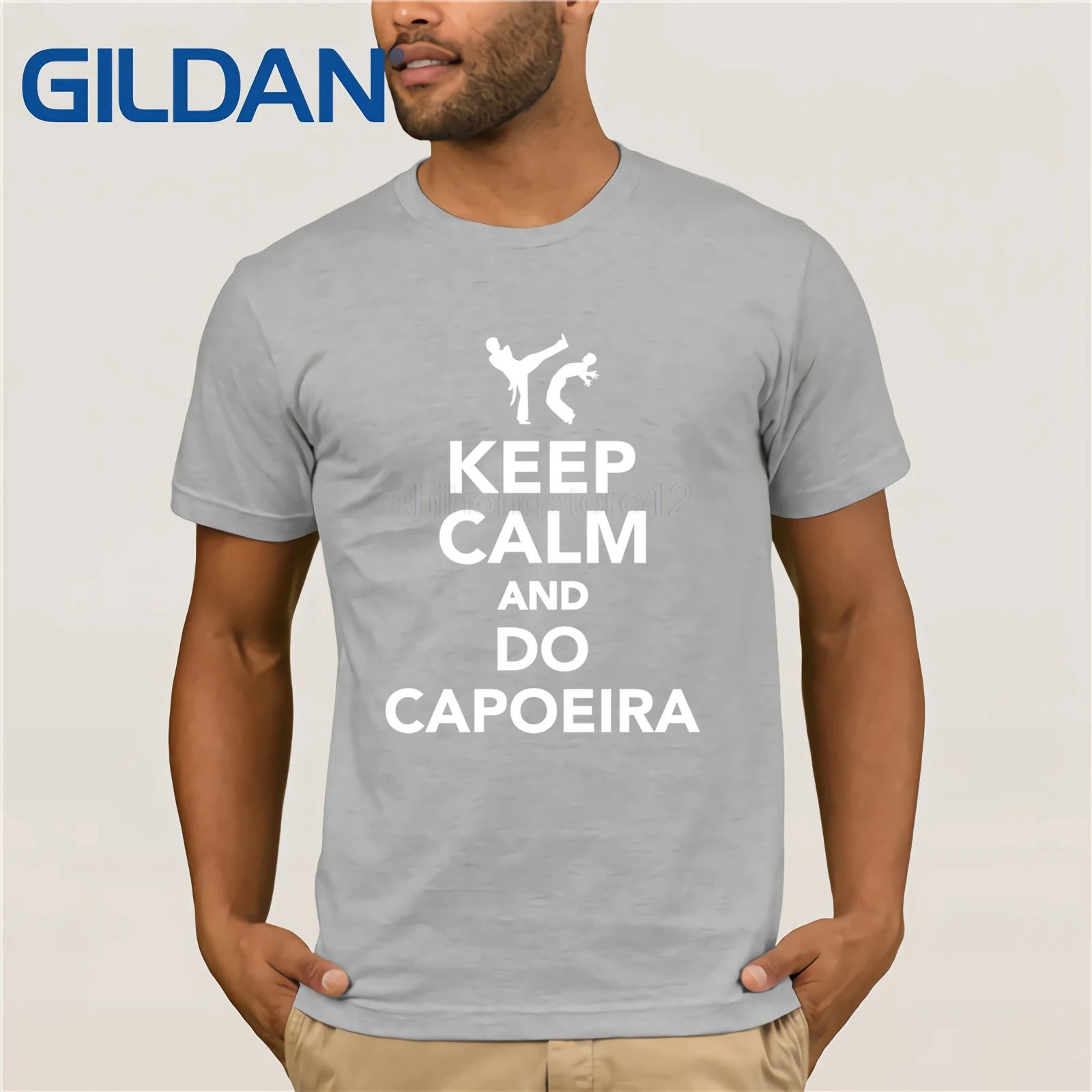 Футболка Keep calm and do capoeira хлопковая футболка лето 2020 | Мужская одежда
