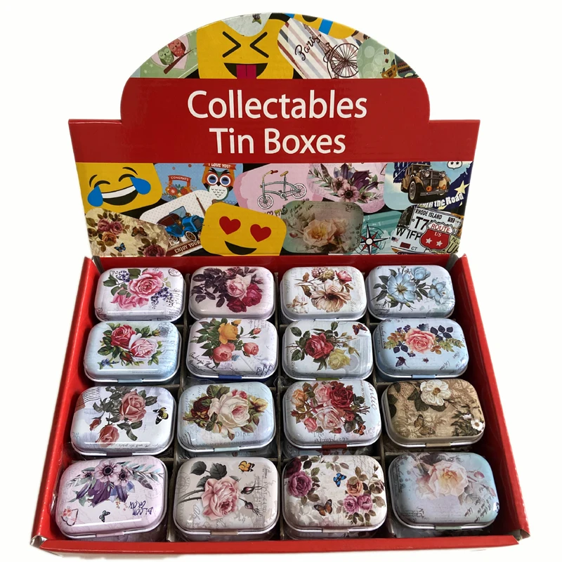 32 шт./лот винтажная жестяная коробка с мультяшным рисунком 5 5*3 8*2 4 см таблетки для