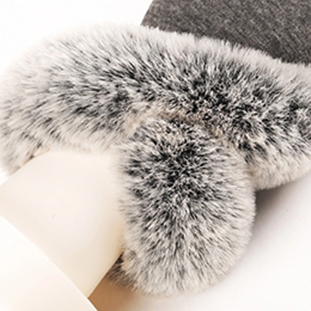 

1 Pair Fashion Keep Warm Protective Casual Windproof Phone Playing Winter Mirco Velvet Autumn Women Gloves Reusable Knitting