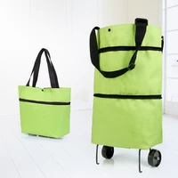 folding shopping pull cart trolley bag with wheels foldable shopping bags reusable grocery bags food organizer vegetables bag