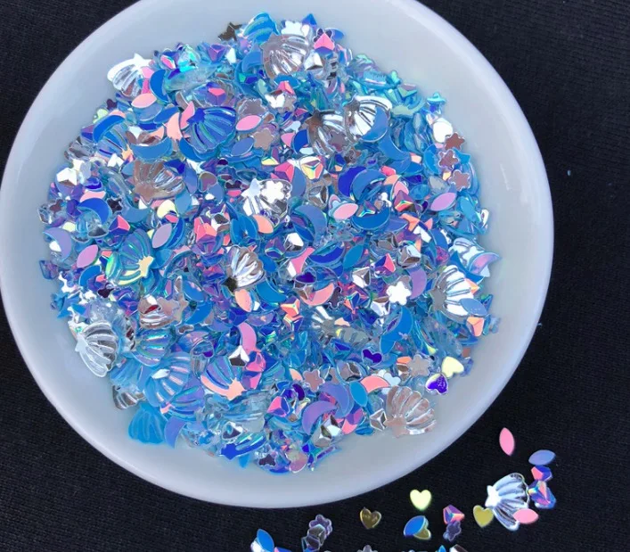 12 г/лот Slime Подвески ПВХ DIY Морская звезда оболочки шарма сердца для Slime наполнители Подвески UV шармы - Окраска металла: 2