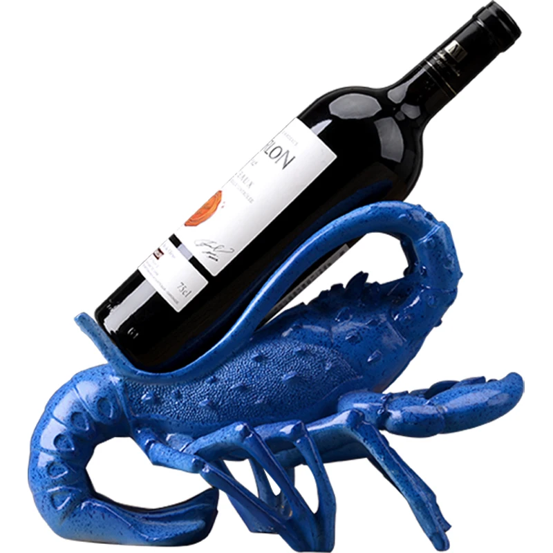 

Creative Simulation Lobster Resin Red Wine Rack Statue Living Room Wine Cabinet Wine Rack Decoration X3169