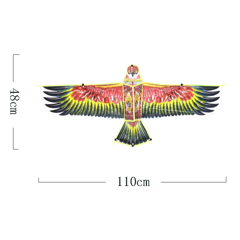 

1.1m Flat Eagle Kite With 30 Meter Kite Line Children Flying Bird Kites Windsock Outdoor Toys Garden Cloth Toys For Kids Gift