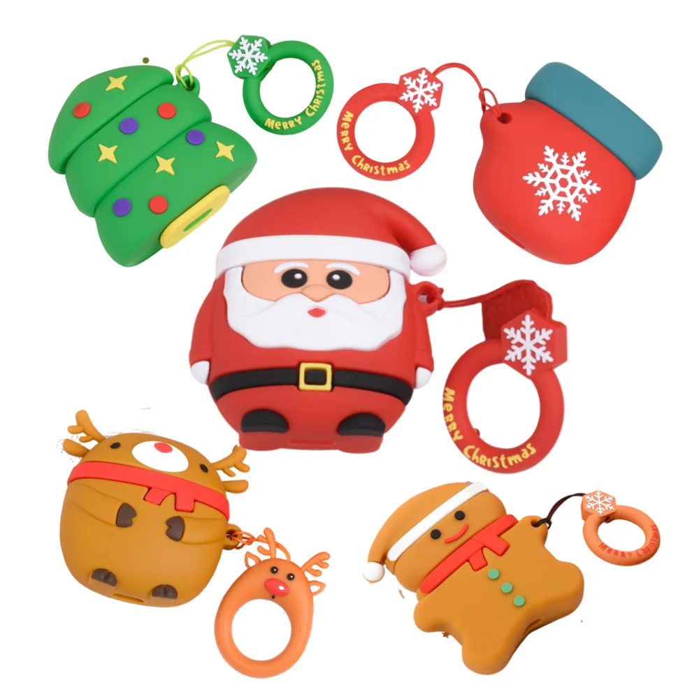 

Lovely Christmas Theme Airpods Pro Silicone Protective Sleeve For Airpods Pro2 Earphone Fall Protection