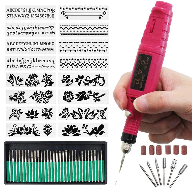 

Promotion! Mini Diy Engraving Tool Kit,Miniature Engraving Pen Mini Diy Vibro Engraving Tool Kit for Metal Glass Ceramic Plastic