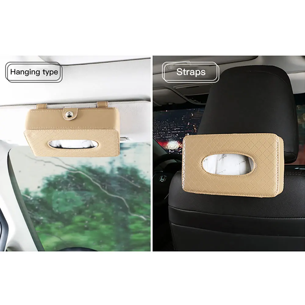 

Универсальный автомобильный бумажный подвесной тканевый чехол с зажимом для ремня на крышу автомобиля солнцезащитный козырек кожаный дер...