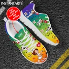 Женские кроссовки INSTANTARTS, красочные Мультяшные кроссовки для медсестер, женская обувь на плоской подошве с принтом доктора, Прямая поставка
