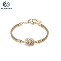 2021 trend jewelry korean style stainless steel fashion dandelion bracelets for women valentines day holiday gifts for girls
