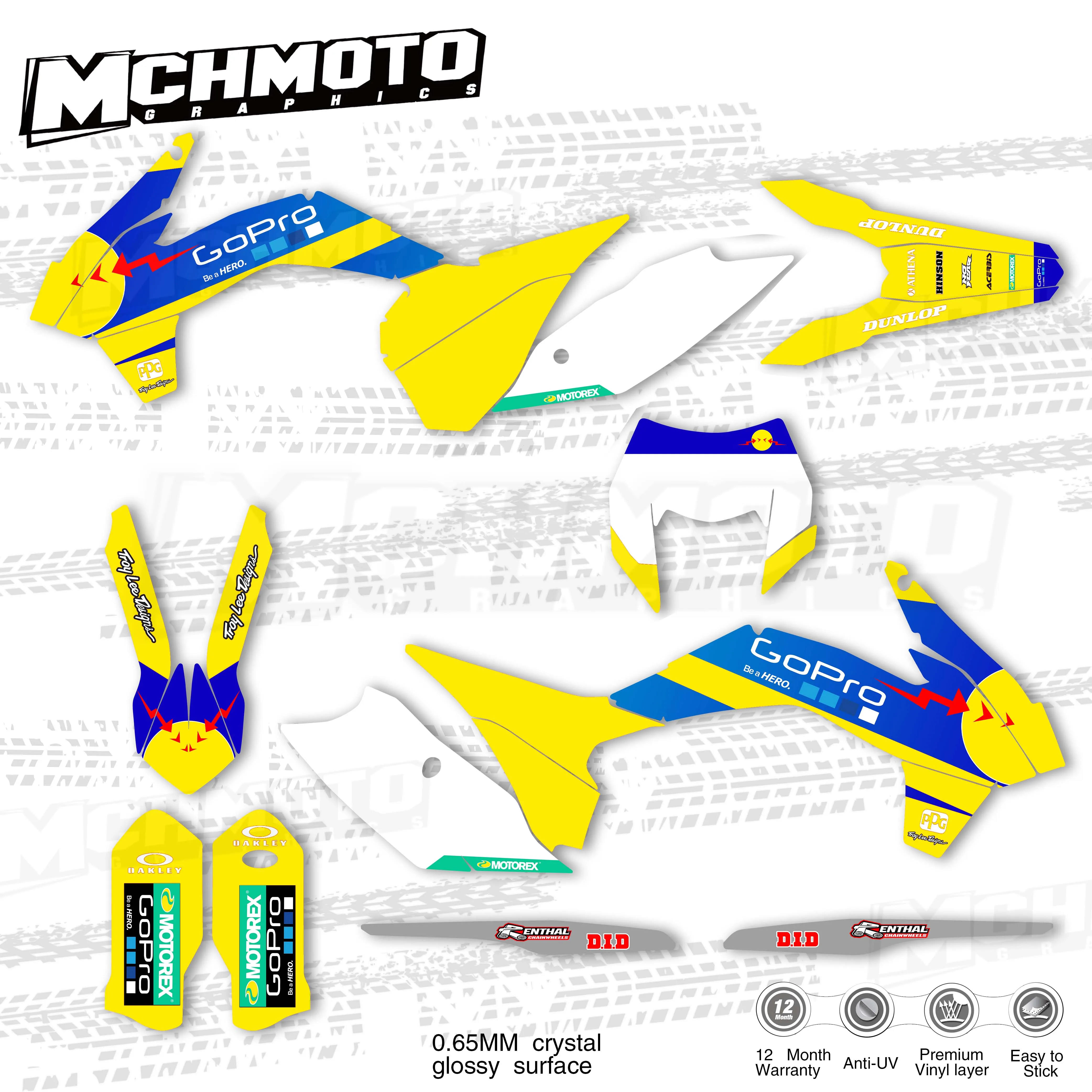 MCHMFGFull графические наклейки задний фон для мотоцикла Имя пользовательского