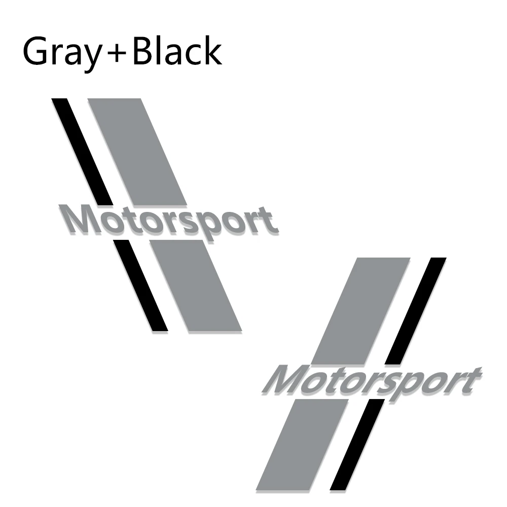Glossy Gray 2 шт., Автомобильные Боковые Полосатые наклейки, авто виниловые наклейки, смешные наклейки, тюнинг автомобилей, автомобилей, сделай сам, декоративные наклейки, стильные автомобильные аксессуары - Название цвета: Glossy Gray