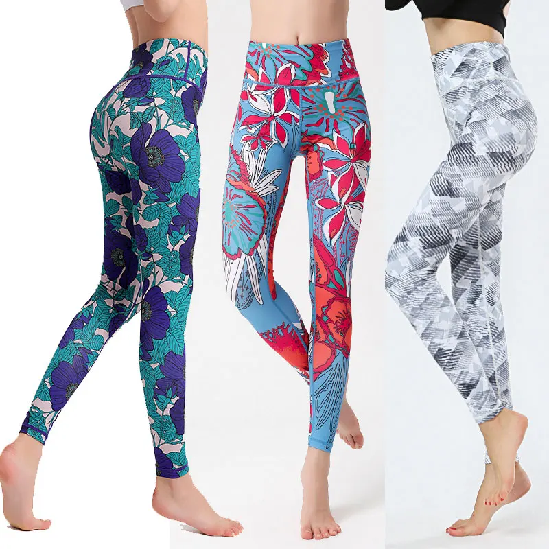 

Новинка Женские Штаны Для Йоги в европейском и американском стиле пикантные обтягивающие леггинсы с высокой талией для ягодиц Большой разм...