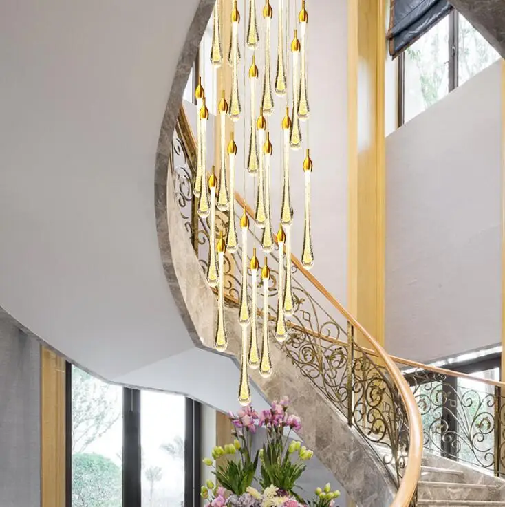 Постмодерн роскошная атмосфера модель комнаты каплевидный кристалл свет