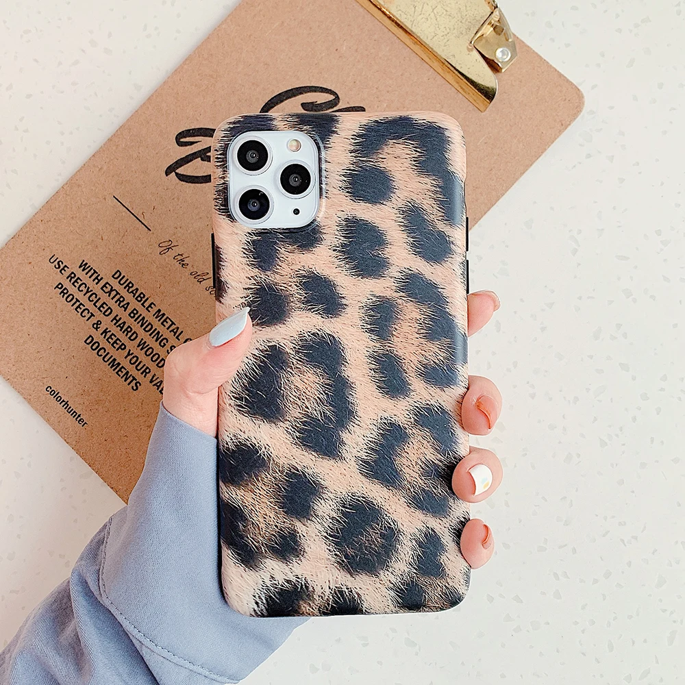 Винтажный леопардовый чехол LOVECOM для телефона iPhone 11 Pro Max XR X XS 7 8 6S Plus матовый