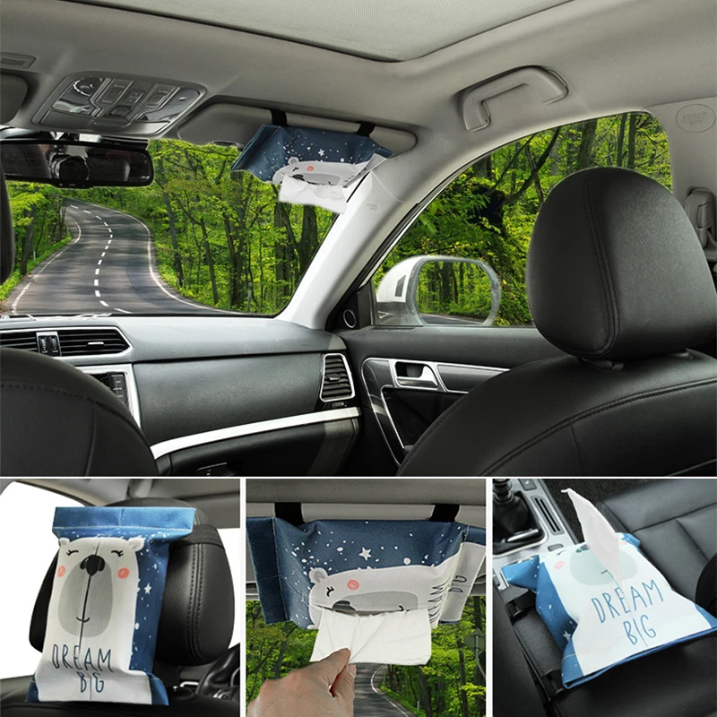 Тканевый тканевый ящик с рисунком для автомобиля подвесное хранилище Mercedes W203 BMW