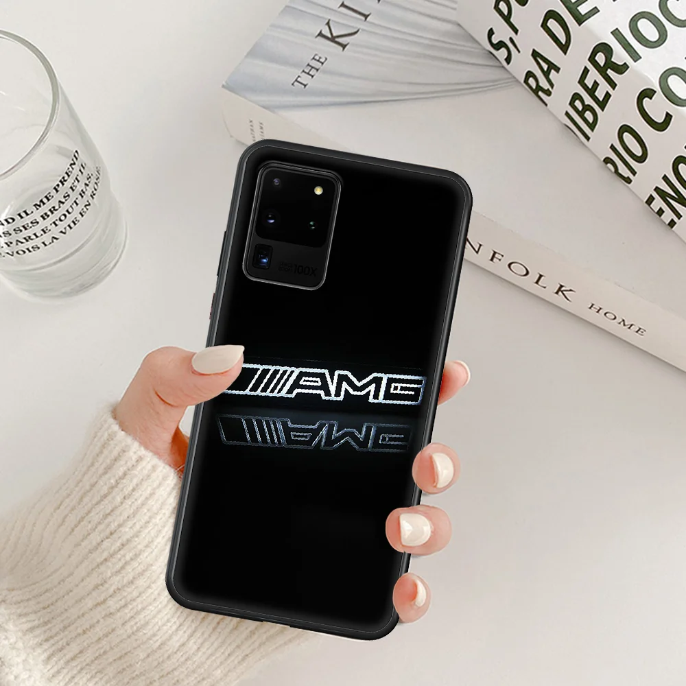

Diseny Mercedes Benz AMG Car Phone Case For Samsung Galaxy Note S 8 9 10 20 Plus E Lite Uitra black Bumper Fashion Etui Tpu