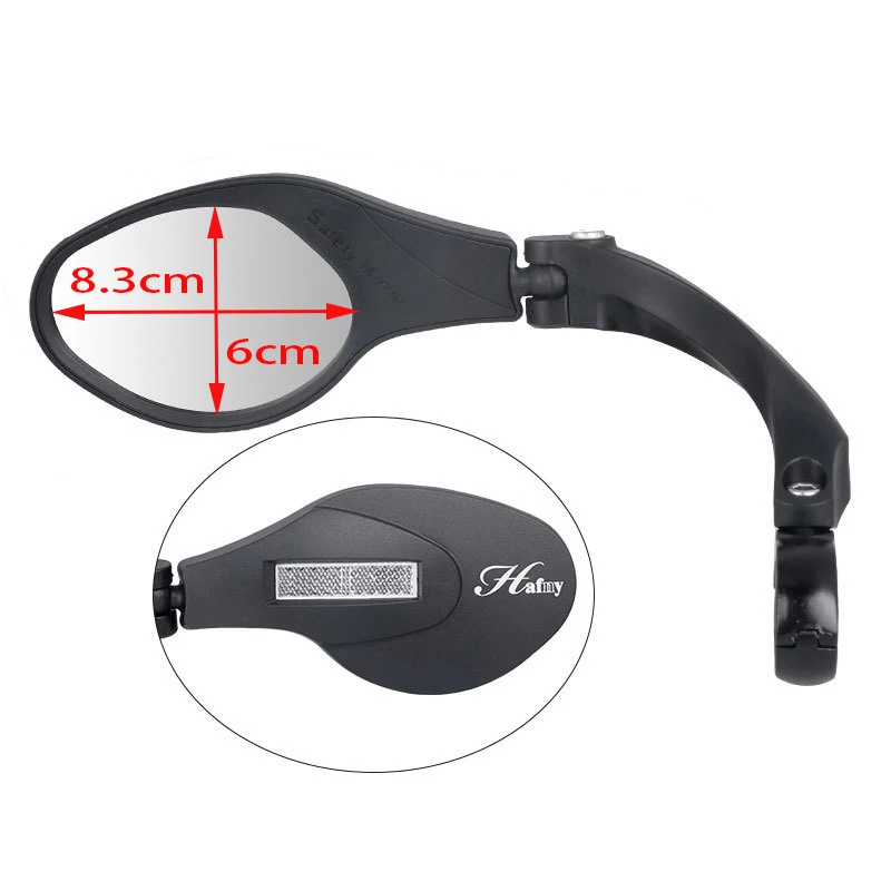 

1PC Bicycle Rearview Mirror Universal Foldable Stainless Steel Lens Handlebar Mtb Bike Rearviews Mirrors Riding Safety RR7319