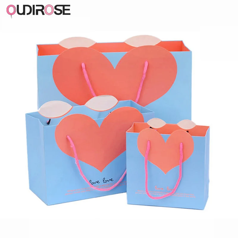 Сумки-тоуты S/M/L с красным сердцем сувенирная упаковка для исповедь товары