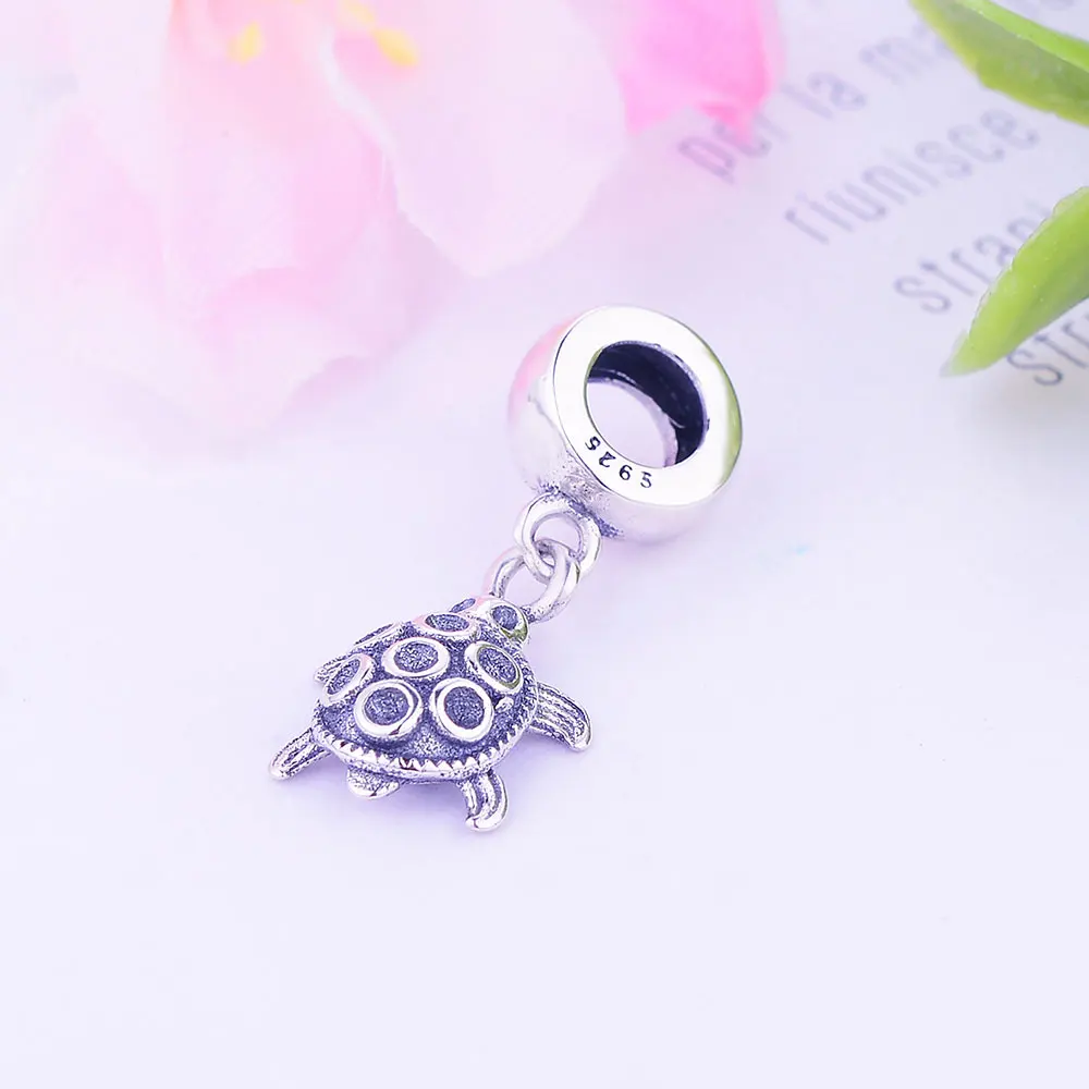 Подлинные искусственные Серебряные подвесные бусины-подвески для браслета pandora