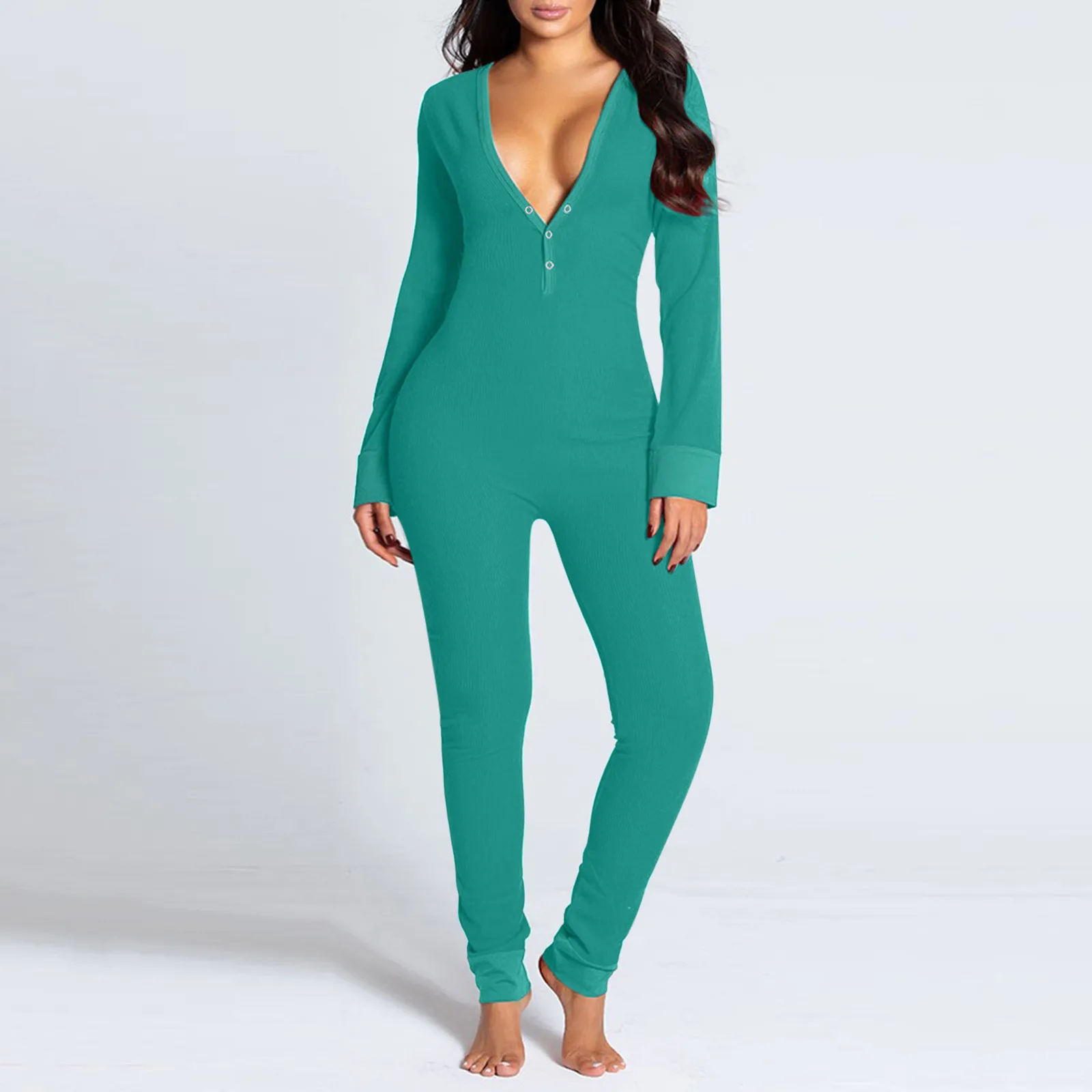 

Sexy Pijama Women Long Sleeve Nightwear Long Jumpsuit Bodysuit Sleepwear Tracksuit Summer Onesie Pajama Onesies For Women