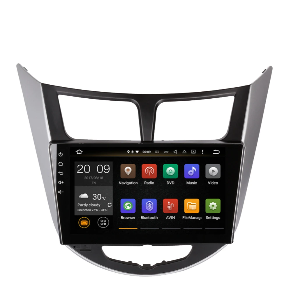 

Автомагнитола для Hyundai Verna/Accent/Solaris/Grand Avega Hatchback 2011-2015, Android 10,0