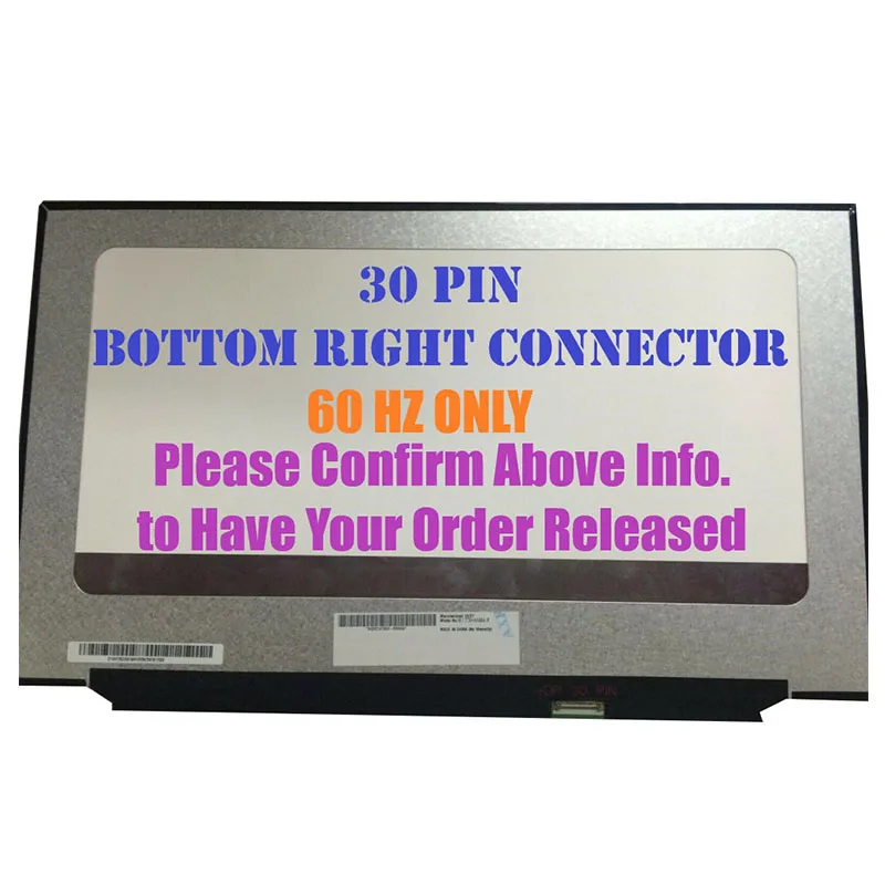 

For b173han04.2 30 pin Connection Bottom Right 60hz Screen