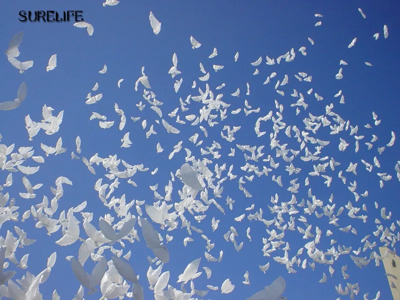 

50 pcs/lot Helium Wedding Balloons Flying White Dove Balloon For Wedding Parties Decoration Natal Wholesale
