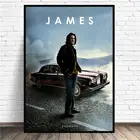 Картина на холсте Джеймс, настенный плакат с художественным принтом автомобиля, в стиле современный минимализм, украшение для спальни, гостиной