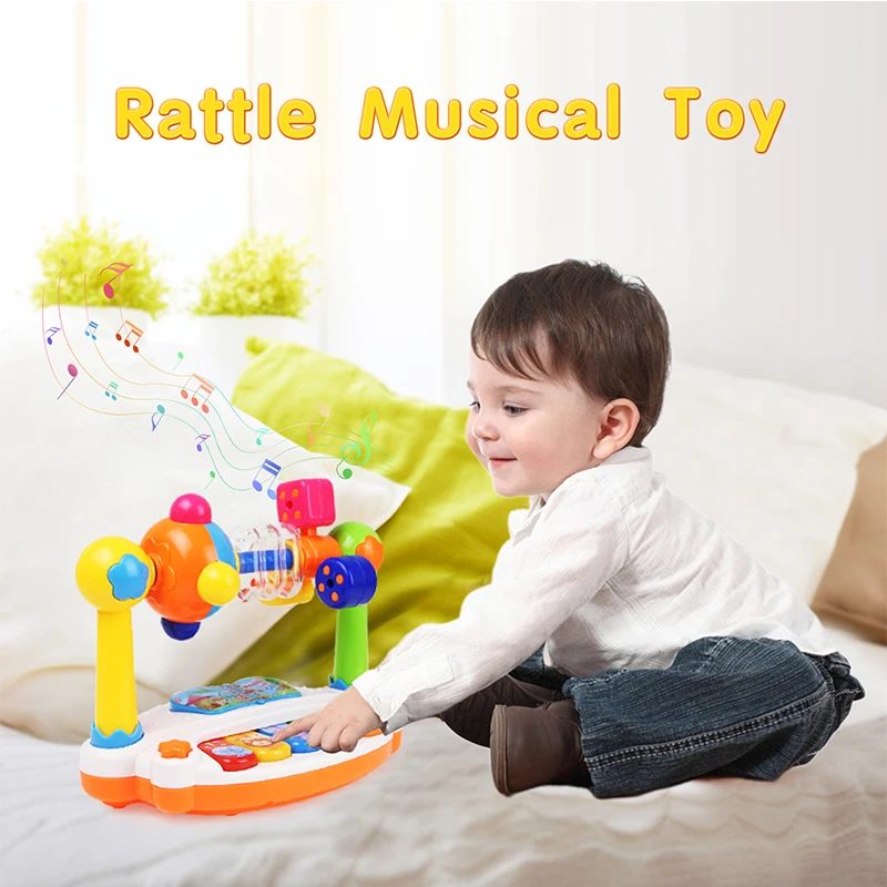 Детская погремушка пианино игрушка Музыкальные инструменты для клавиатуры с