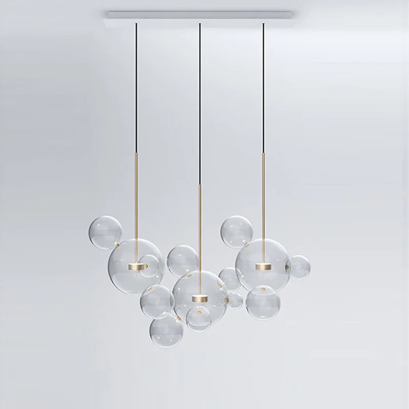 Светодиодная люстра со стеклянной подвеской светильник белого и синего цвета с