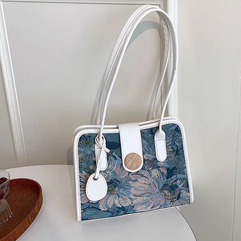 

CGCBAG 2021 Fashion Luxury Designe Shoulder Bag Women Painting Simple Handbag Ladies Shopper Tote Bag Exquisite Crossbody Bags