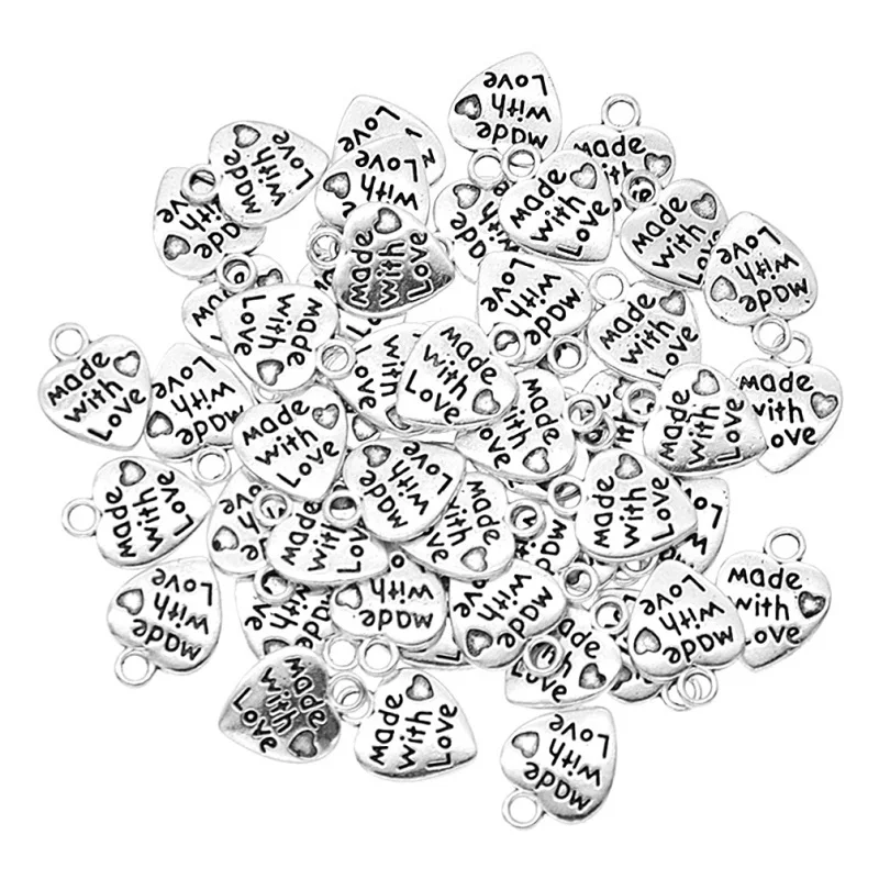 Металлические этикетки для одежды ручной работы с буквенным принтом 50 шт.