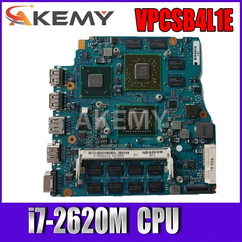 

Akemy 13.3 inch For SONY VPCSB1AGX VPCSB Laptop Motherboard MBX-237 A1820750A HM67 i7-2620M 4GB RAM HD 6630M 1GB 100% Tested