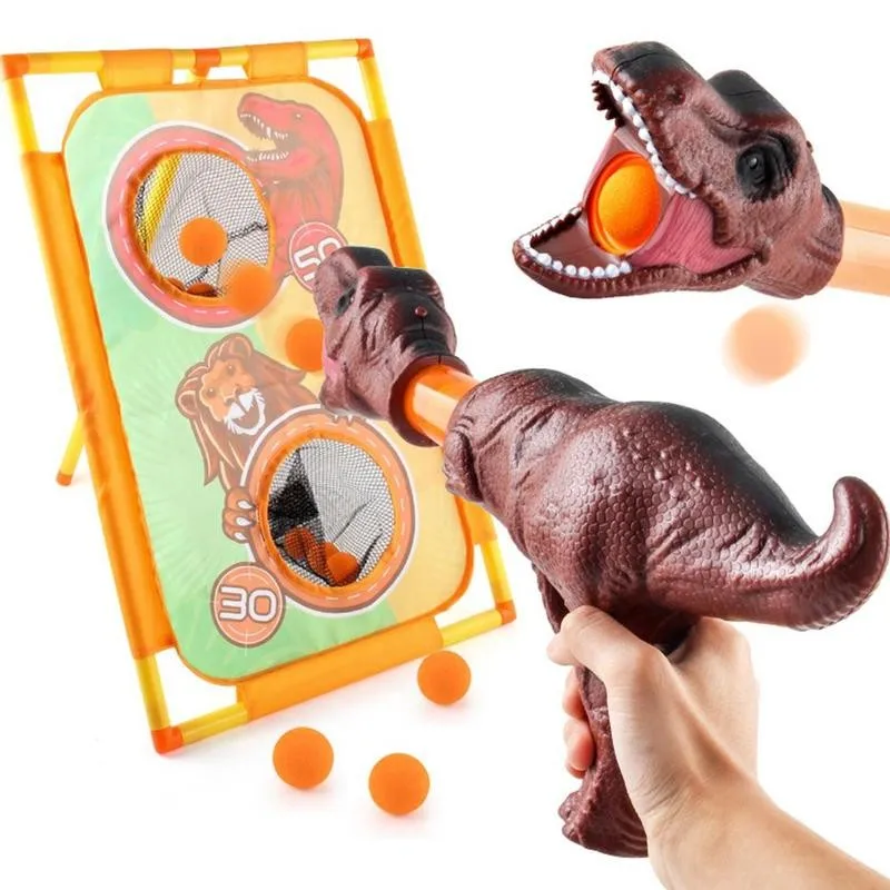 Новинка игрушки для стрельбы динозавр стрельба пневматическое Ружье мягкий