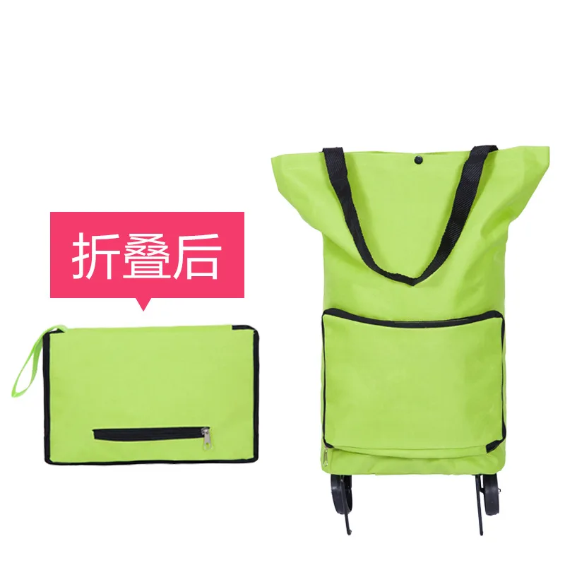 Телескопическая теплая сумка для покупок трейлера с колесами складная на