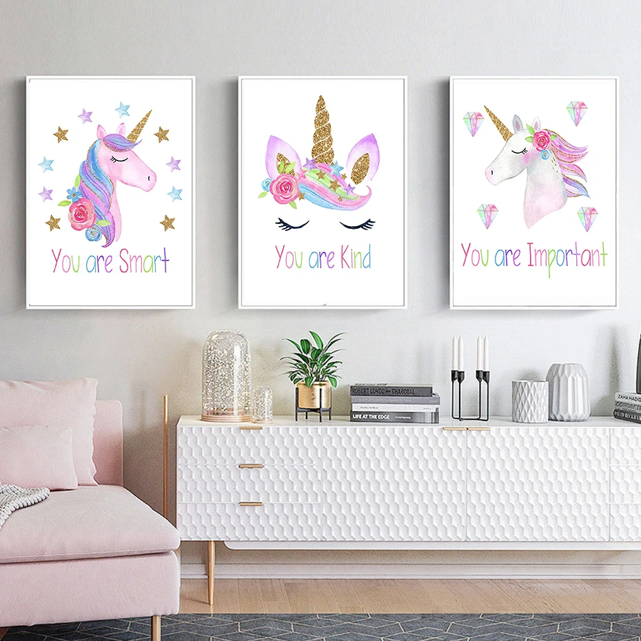 Nordic простой в виде единорога из мультфильма под искусственные бриллианты