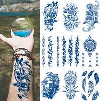 50pcs juice ink body art tattoo lasting waterproof temporary sticker flash arm tiger lion dragon fashion fake man women tatoos