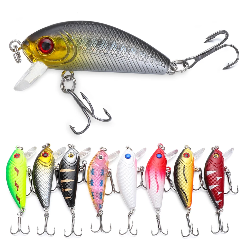 

Artificial Topwater Bait Fishing Lure Floating Swing Bionic Fish Double Hook Hard Bait Jig 3D Eyes Crankbait Carp Fishing Tools