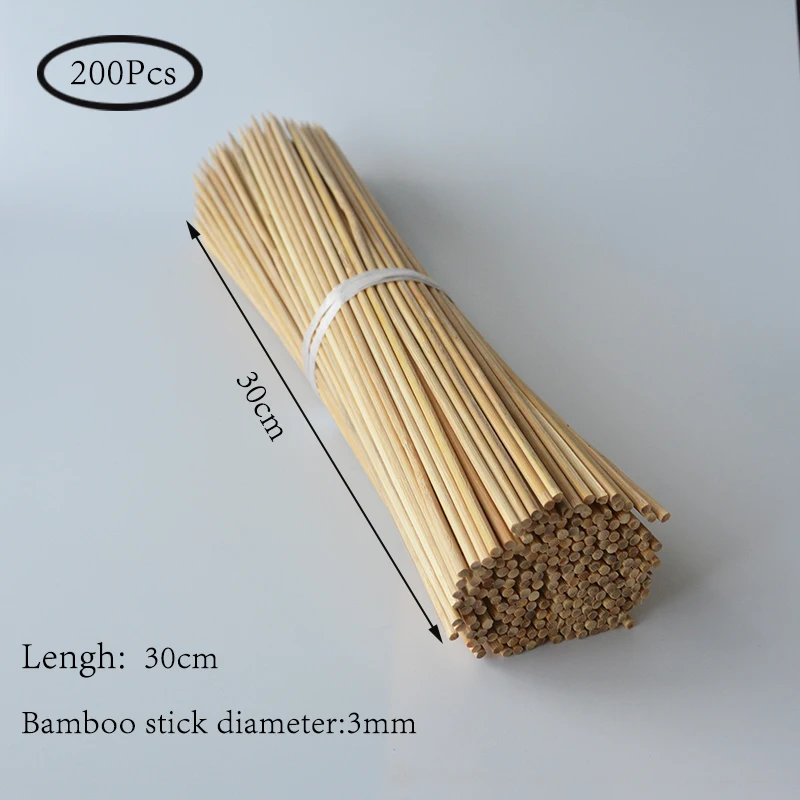 200 шт бамбуковые шампура BBQ NaturalOutdoor Пикник вечерние 30cm барбекю аксессуары для